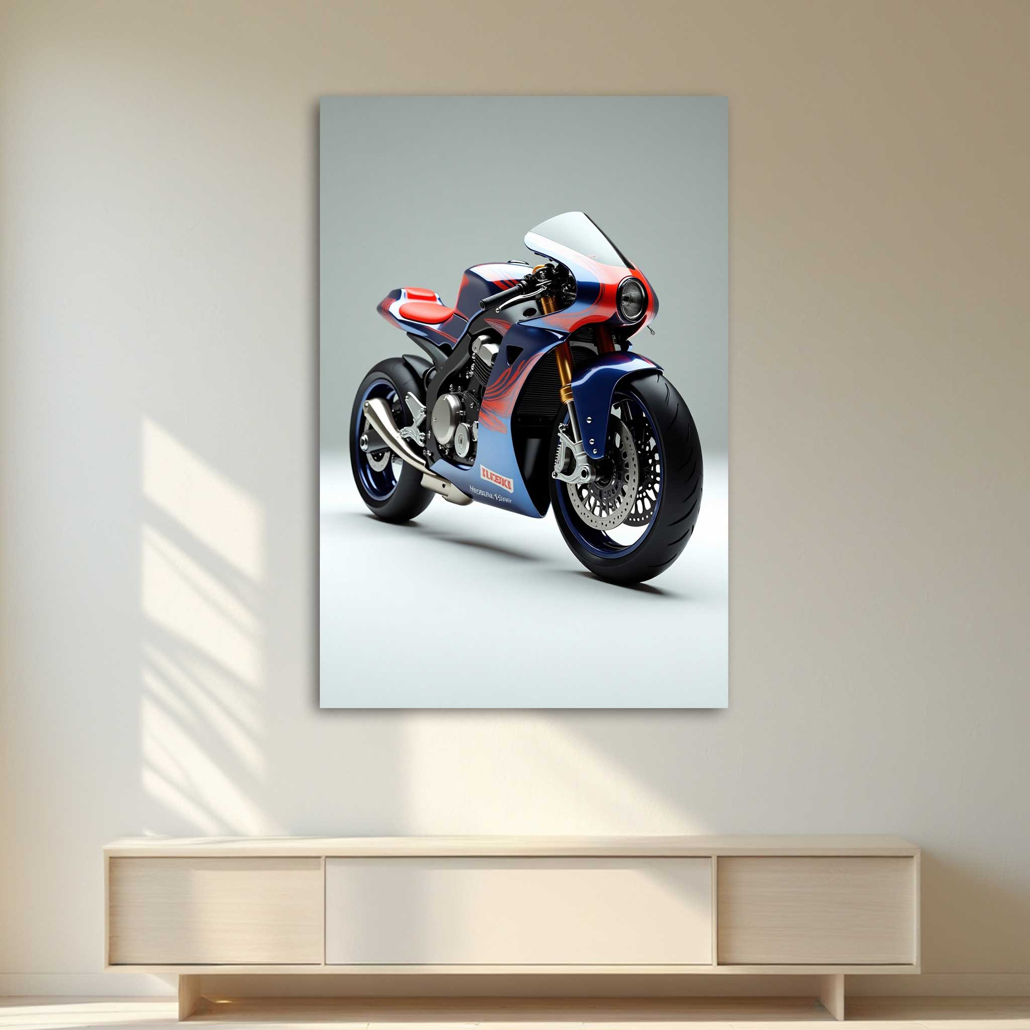 yoart-vintage-sport-bike-future-canvas Vintage Sport Bike - Image 1